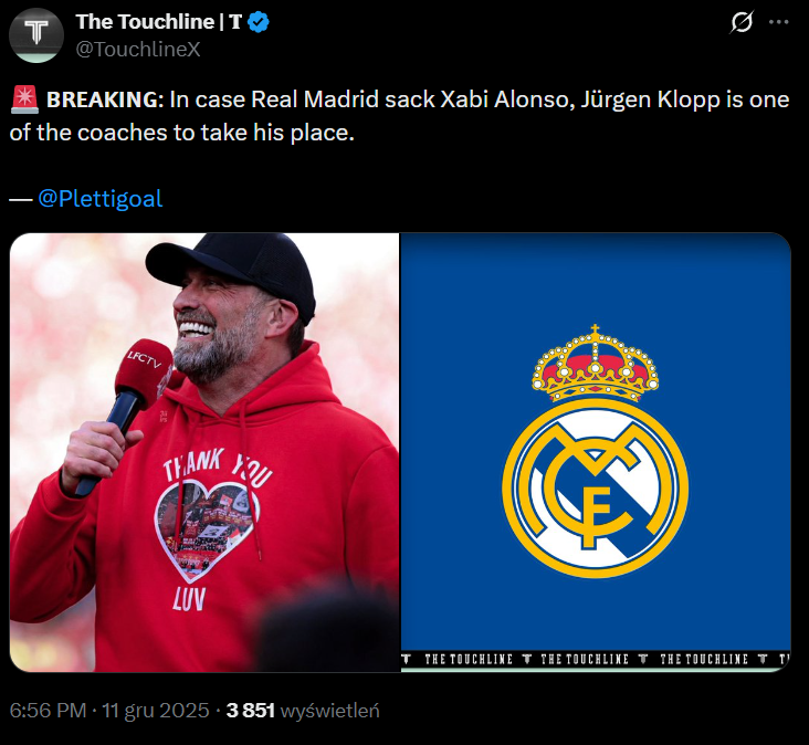 Oto JEDEN Z KANDYDATÓW na nowego trenera Realu - w przypadku zwolnienia Alonso!